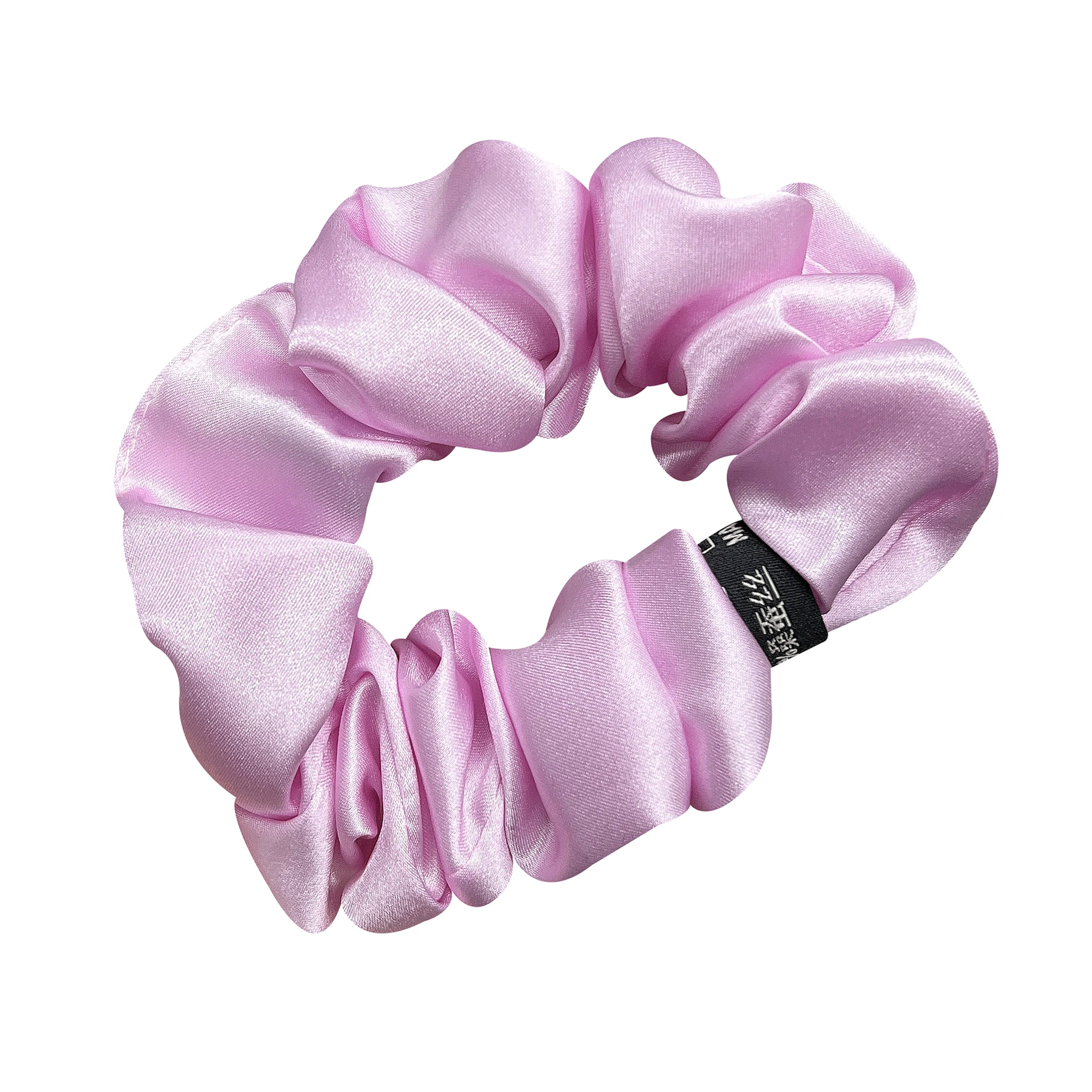 100% Pure Mulberry Silk Large Scrunchies Rubber Bands Hair Ties Gum Elastics Simple Pure Color for Women Girls 19 Momme 3.5CM