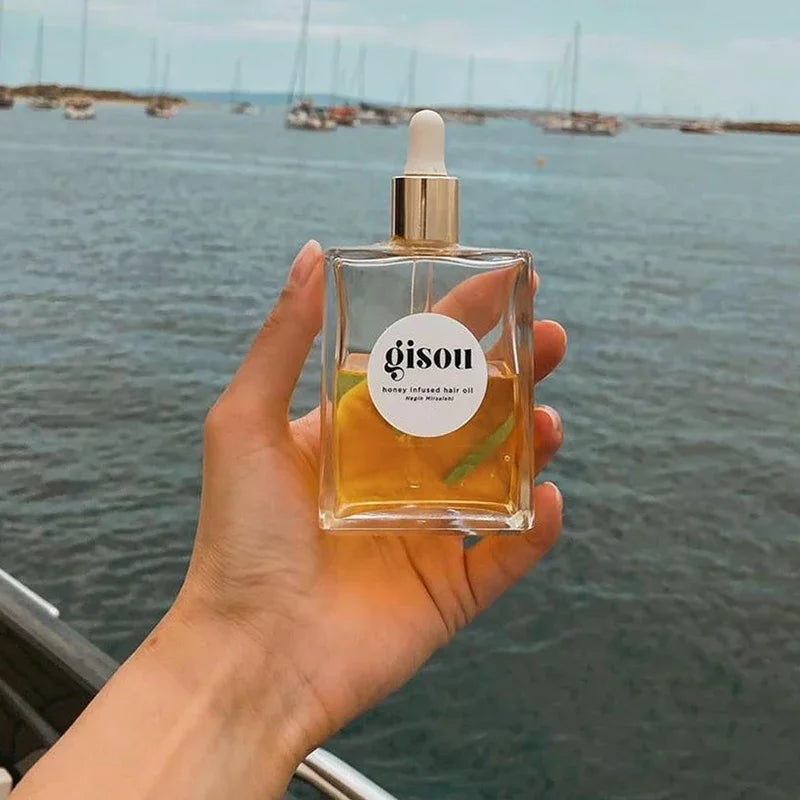 Gisou Honey Infused Lip Hair Oil Travel Size Enriched With Mirsalehi Honey To Deeply Nourish & Moisturize Hair Healthy Girl Gift